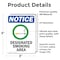 Signmission Designated Smoking Area Sign With Symbol, 3.5 in W x Rectangle, Vinyl Decal OS-2PACK-NS-D-35-V-10976 - alternate 2